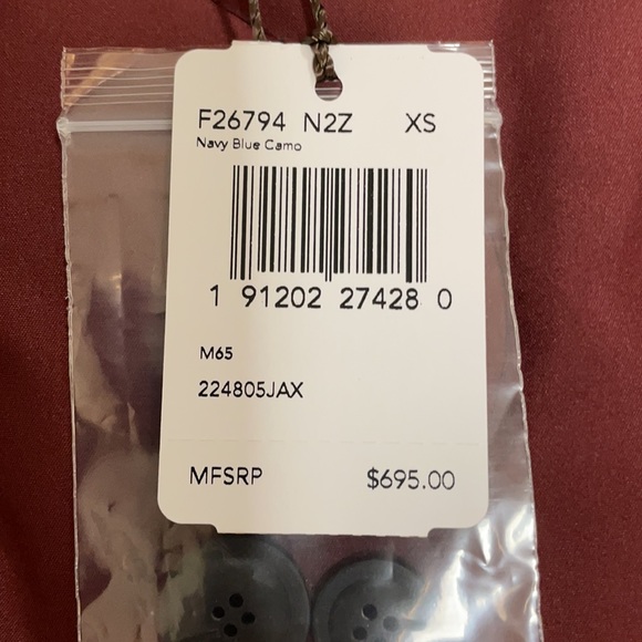 Coach Navy camo jacket NWT - Picture 3 of 5